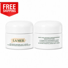 **2x La Mer The Moisturizing Soft Cream 0.24oz 7ml Each 14ml Total New Sealed**