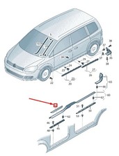 Volkswagen Golf 5G MK7 Seitenschweller-Zierleiste 5K4853537SHY8 Originalteil