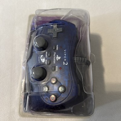 Nyko Viper 2 Clear Purple Controller-Inserts/Retro (PlayStation 2, PS2) NEW
