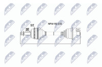 Antriebswelle NTY NPW-RE-035 FüR Renault Master 2 Bus JD FD ED HD UD Dci FD0P