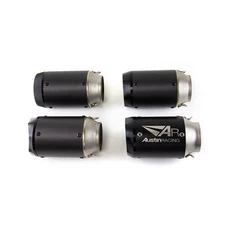 2.38" Motorcycle Exhaust Tips Slip on 60.5mm Universal Muffler Pipe Short 160mm