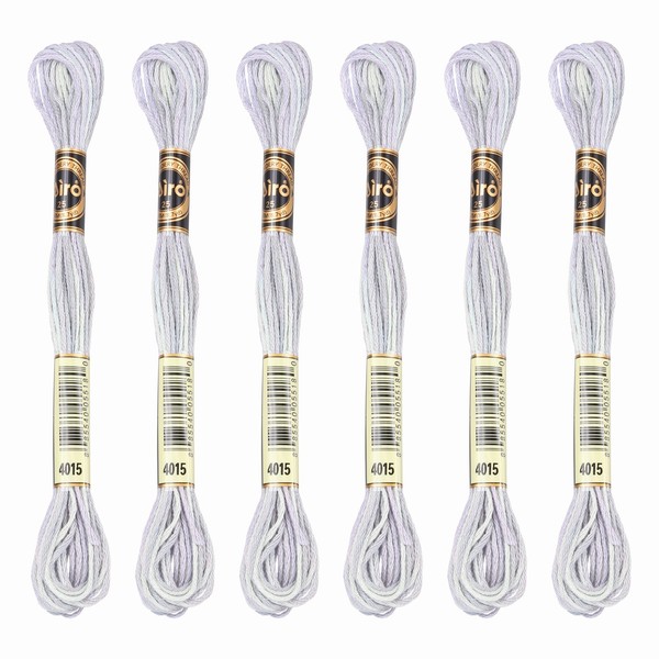 6 SträNge Stickgarn, Polyester, FüR Kreuzstich, Hellgrau-image