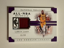 LeBron James 2018-19 National Treasures All-NBA Materials Game Used Jersey /99