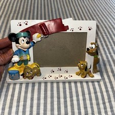 WALT DISNEY CO RESIN 5.5" X 7" PICTURE FRAME W/ MICKEY MOUSE  PLUTO 3D FIGURES