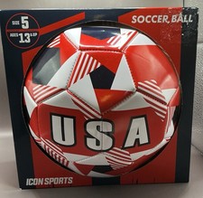 Icon Sports USA Soccer Ball Size 5 U.S. Official Size Age 13 Up