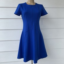Royal Blue Fit and Flare Dress Simply Vera by Vera Wang Size XS Short Sleeve NWT