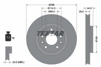 2X Textar Bremsscheibe PRO 92274203 FüR Nissan Kadjar Renault Qashqai Trail Leaf