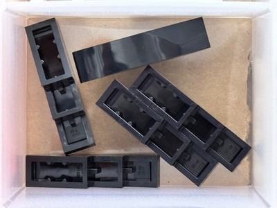 LEGO Parts - Black Slope, Curved 4 x 1 - No 61678 - QTY 5
