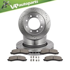 Rear Drilled Slotted Rotors + Pads for Ram 35...