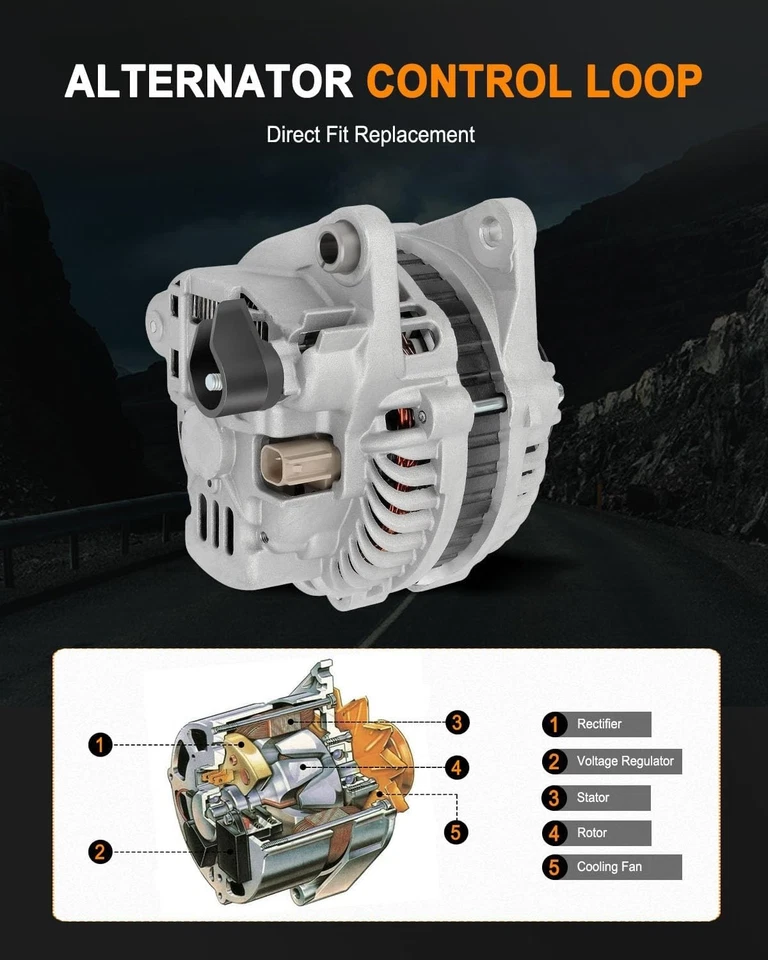 Alternator AMT0150 For 2006 2007 2008 2009 2010 Chrysler PT Cruiser 2.4L - Image 4 of 4