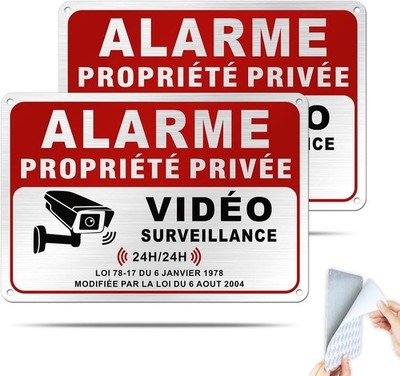 Videoüberwachungsschild, einfach zu installieren, für Innen- und Außenbereiche