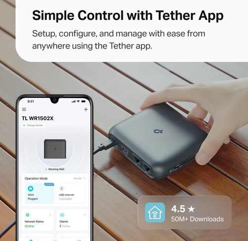 TP-Link AX1500 Reiserouter: Einfache WLAN-Freigabe|USB-C powered|multimode|langlebig - Bild 7 von 7