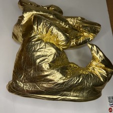 Shimmery Gold Elf Shoe Covers Christmas Halloween Costume Accessory Cosplay