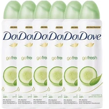 Dove Go Fresh Antiperspirant Deo Spray Cucumber & Green Tea Scent, 250ml 6PK