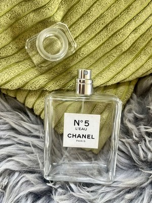 Leerer CHANEL No 5 L EAU Eau de Toilette Glasflakon 100 ml
