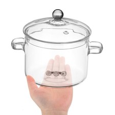 Glass Cooking Vessel Induction Soup Warmer for Kitchen Pot Boiling Noodles