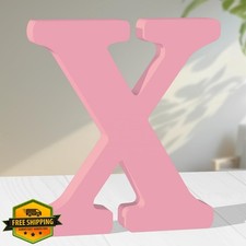 AOCEAN Pink Wood Letter X 10 Inch