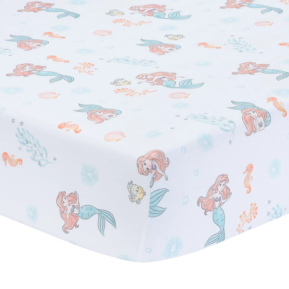 Juego de ropa de cama de cuna de bebé de 3 piezas originales de Disney Baby The Little Mermaid Foto 4 de 4