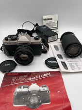 Kalimar K-90 Film Camera with 50mm Lens, 80-200mm Lens and 175a Auto Flash