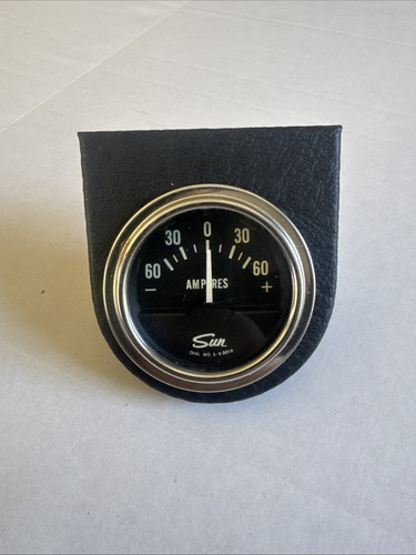 Vintage Sun Amp Gauge 2 1/8” W/ Single Gauge Mount