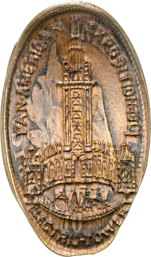 1901 Pan-American Expo ELECTRIC TOWER Elongated Indian Cent NGC MS65 M&D-7C