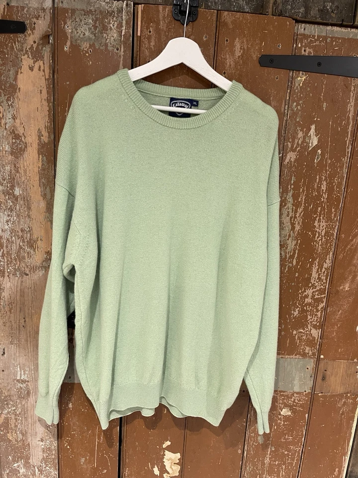Callaway Golf Sport Jumper Sweater Pullover Green Wool Sportswear Active XL - Image 2 of 4