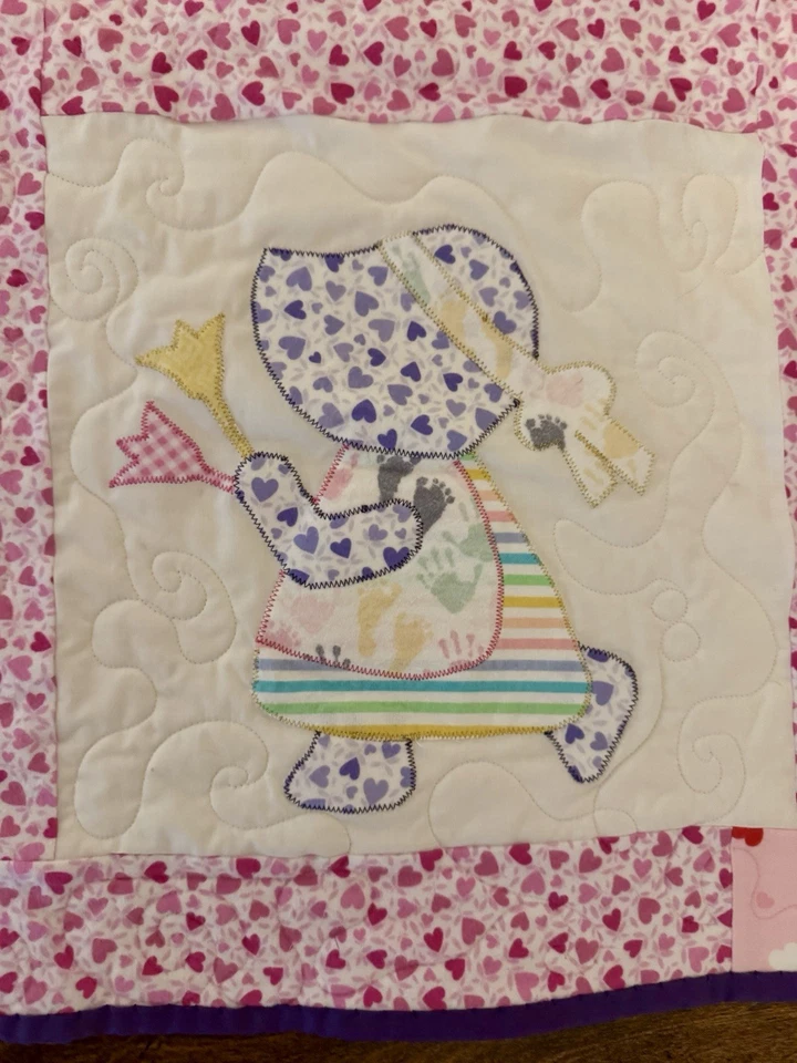 Bebé Niña Sunbonnet Sue Edredón Hecho a Mano Baby Shower Regalo Guardería Colgante de Pared Foto 4 de 4