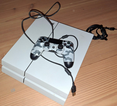 Playsttion 4 Weiß + Conller & Netzkabel Keine Speicherkarte Spel & Spaß Kinder