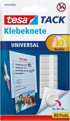 Tesa   Tack Klebeknete Klebepads  ( 80 Pads ) formbar & wieder ablösbar