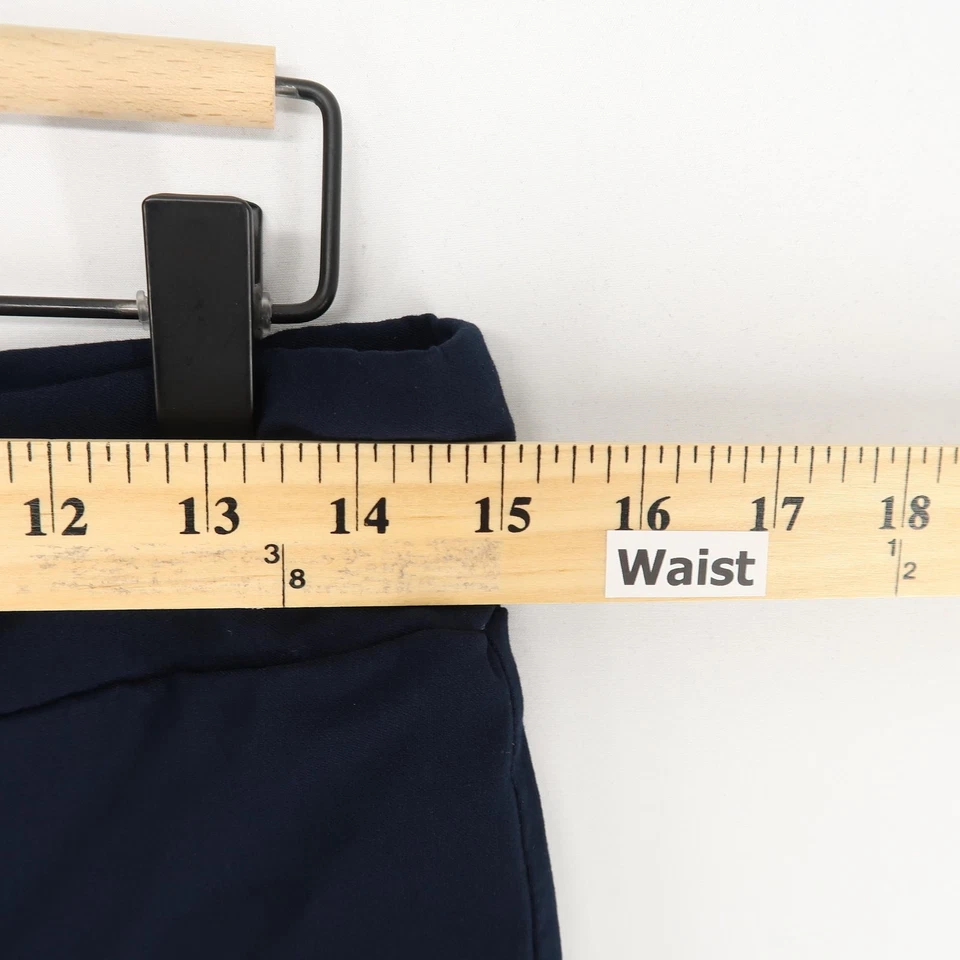 J McLaughlin Pintuck Pants Womens 10 Navy Blue Pull On Stretch Straight Leg - Изображение 4 из 4