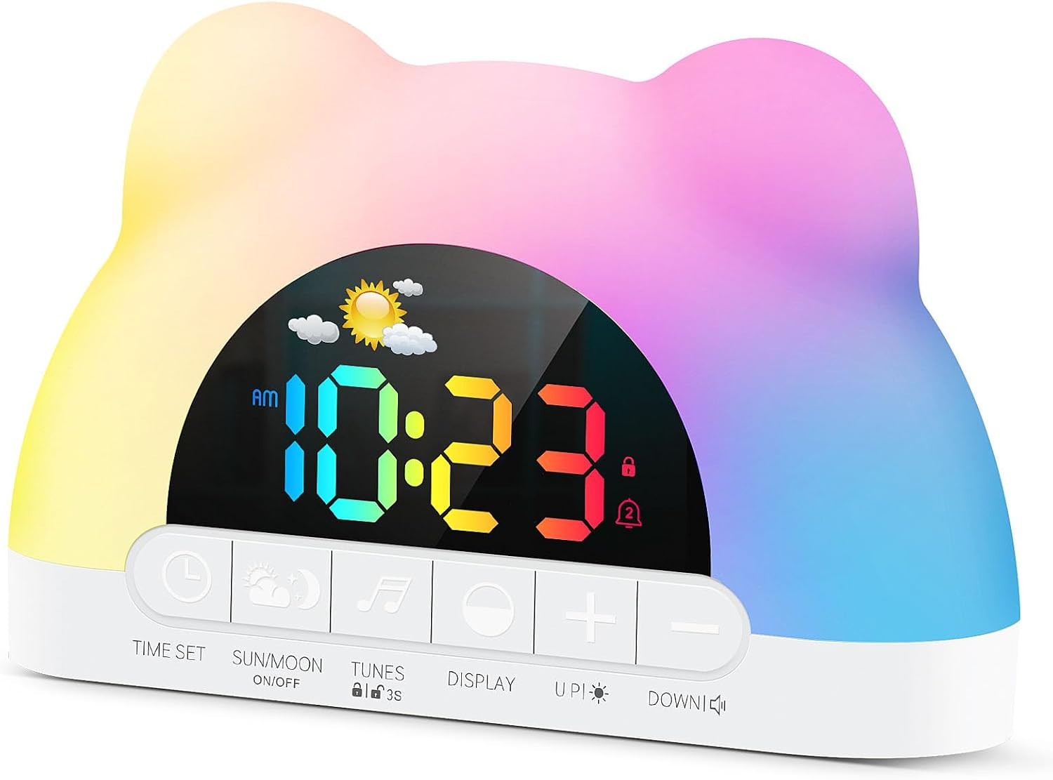 Alarm Clock for Kids, Ok to Wake Clock with Green Light Red Light, Children'S Sl photo