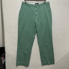 Vintage Polo Ralph Lauren Men Classic Chino Pants Green Cotton Size 36x29