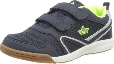 Lico Boulder V, blau, Gr. 34, Hallen-Turnschuh, Indoor-Sport, Klettverschluss