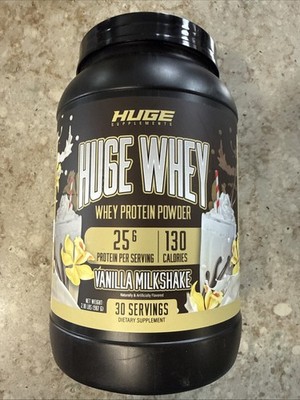 Huge Whey, Protein Powder for Muscle Gain, 25g Protein, Vanilla Milkshake