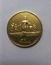 1985 Star Wars Droids C-3PO Gold Coin Vintage Kenner • Original Coin Only - RARE