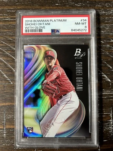 2018 Bowman Platinum Shohei Ohtani RC #34 PSA 8