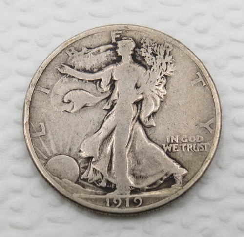 1919 P Walking Liberty Half Dollar - Fine/VF - Scarce KEY DATE, Better Grade!