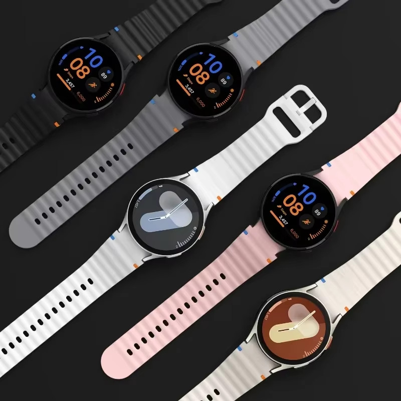 Cinturino silicone Samsung Galaxy Watch 7 FE 6 44Mm 40Mm 45Mm 46Mm Classic Band foto 4