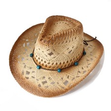 Wildarms Western Cowboy Hat for Women Men Wide Brim Woven Straw Cowboy Hat fo...