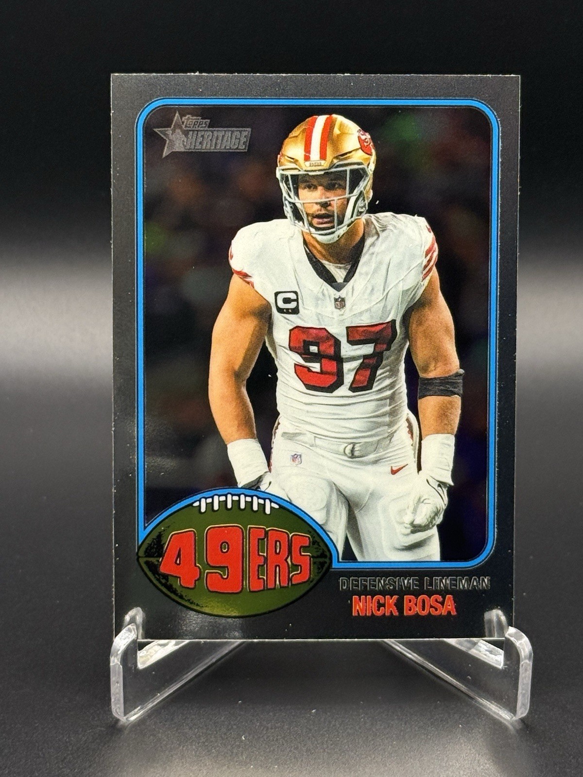 2026 Topps Heritage Nick Bosa Chrome #19 San Francisco 49ers