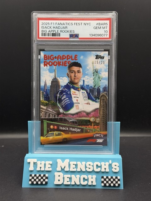 2025 Topps F1 Fanatics Fest NYC Isack Hadjar Big Apple Rookies /25 PSA 10 #BAR-5