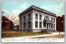 1907 Trenton NJ Free Public Library Polychrome Postcard Germany