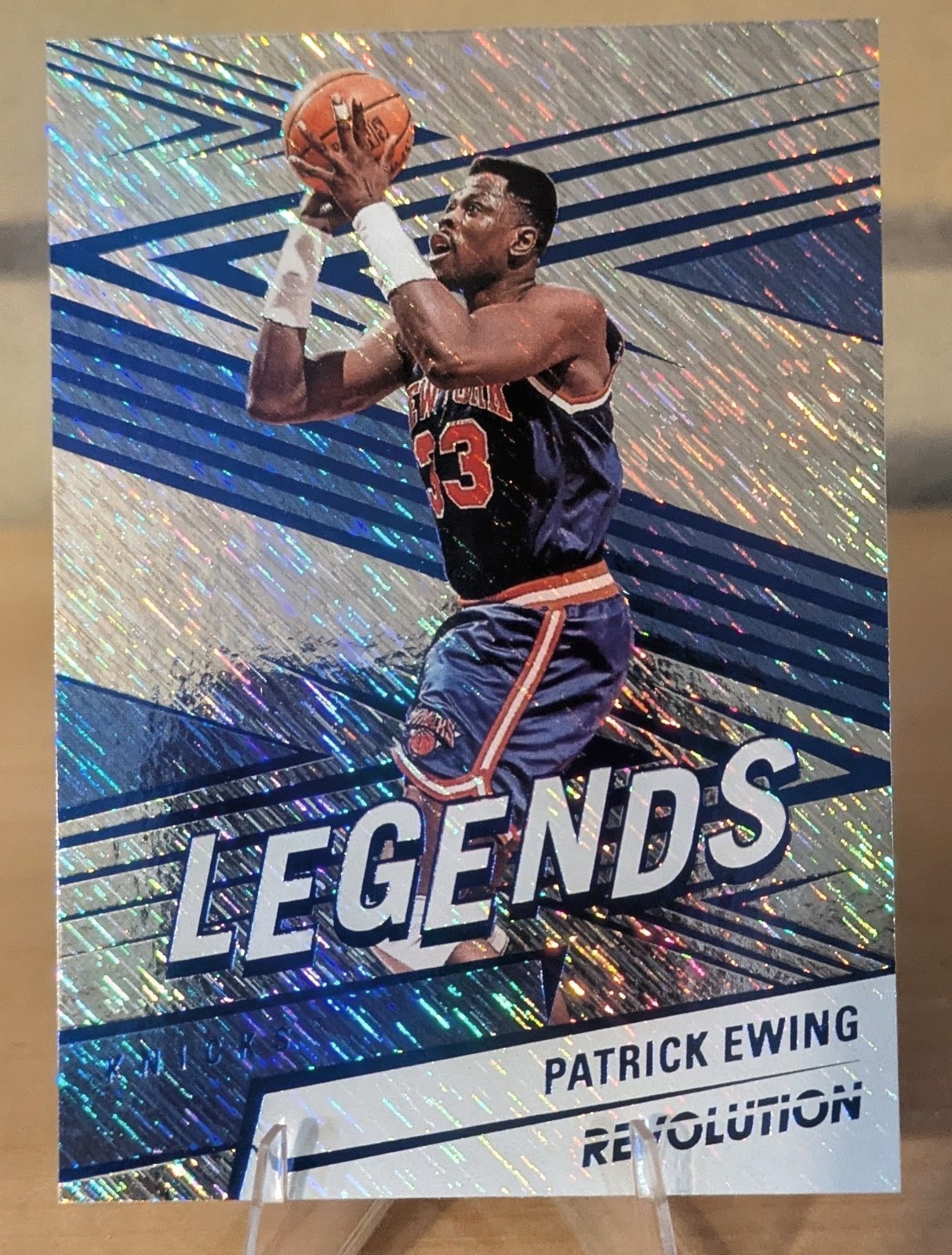 2024-25 Panini Revolution - Legends Patrick Ewing #164 Blue Storm - Knicks 