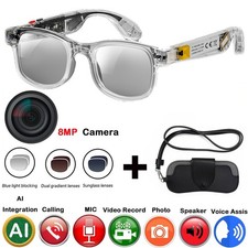AI smart glasses with camera  Photo Video Recording AI Translation and Bluetooth