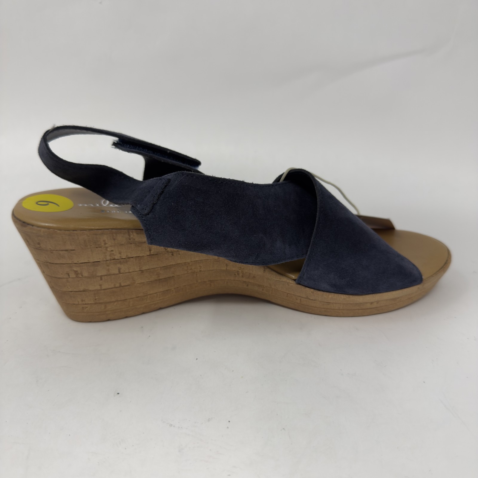 Mila Paoli Shoes Womens Size 9 Suede Wedge Sandals Made in Italy Leather Comfort