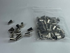 60 Pcs 5mm Metal Bell Stopper Conical Cord En...