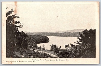 Vintage Twin Lake East Hiram Maine C. A. Milliken Publisher Postcard C245