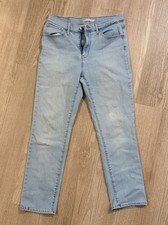 Levi's 724 Women's High Rise Straight Crop Jeans Light Wash, Size 30