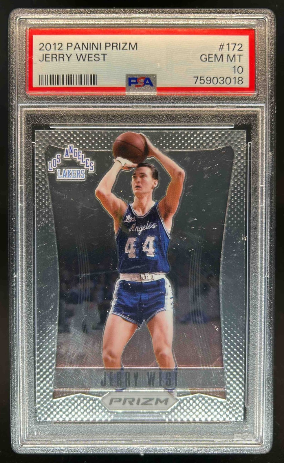 2012-13 Prizm Jerry West #172 Lakers PSA 10