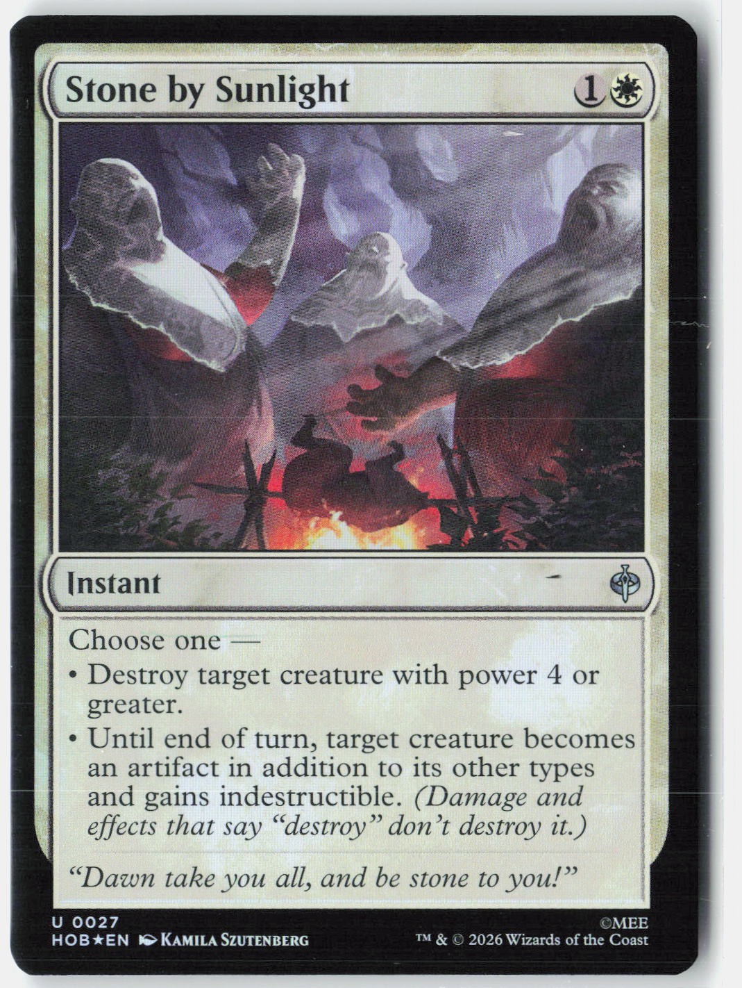 Stone by Sunlight Foil U The Hobbit 27 NM 01-75